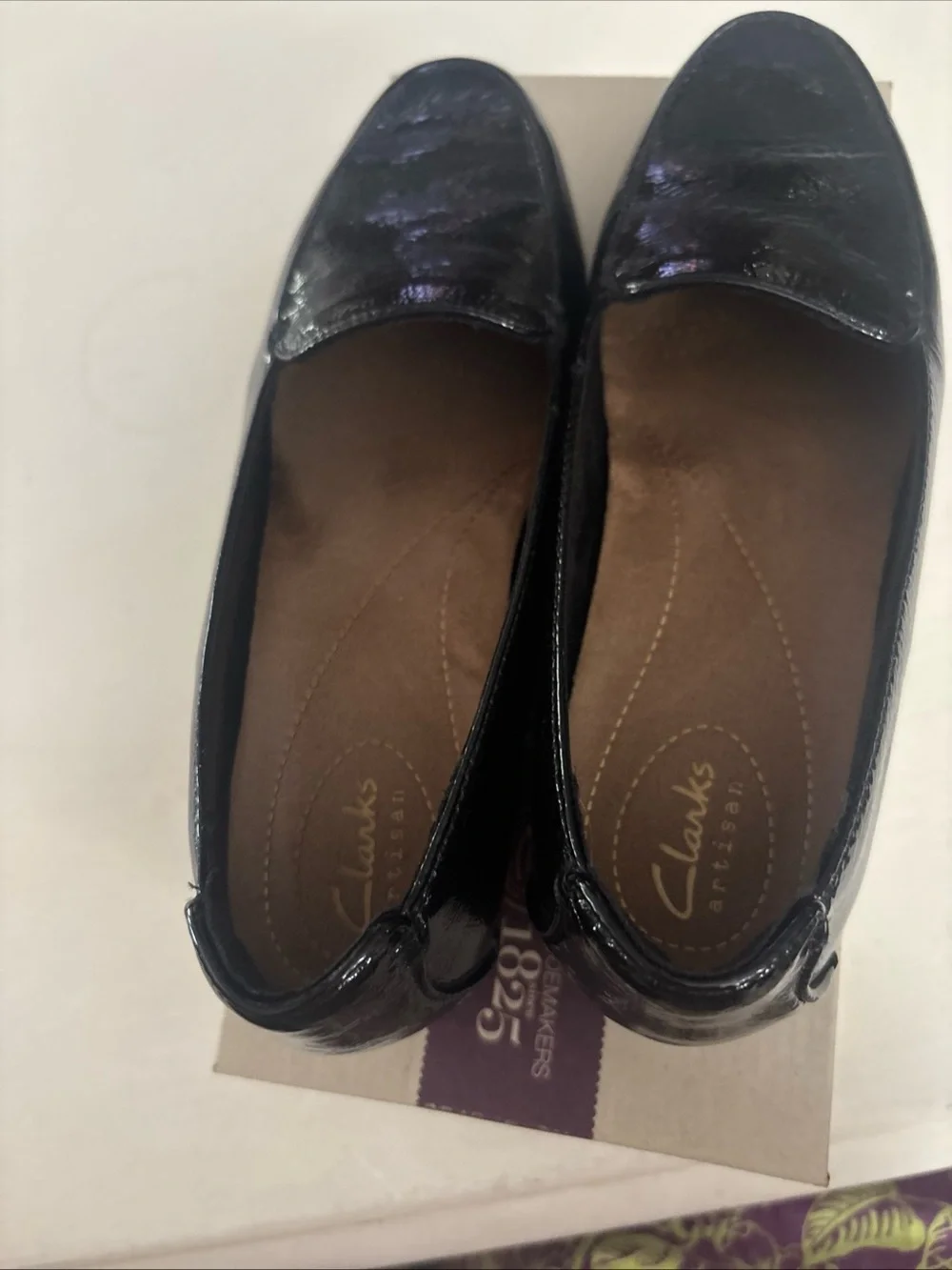 Clarks Black Patent Leather Women's Loafers
